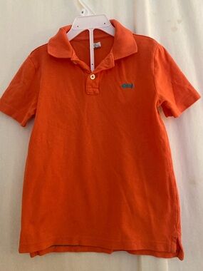 Crewcuts Orange Short-Sleeve Polo with Embroidered Logo Size 6-7